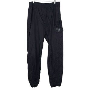 First Gear Motorcycle Rain Pants Nylon Pull On Black Mens Sz 2XL